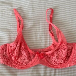 Victoria's Secret Coral Lace Bra